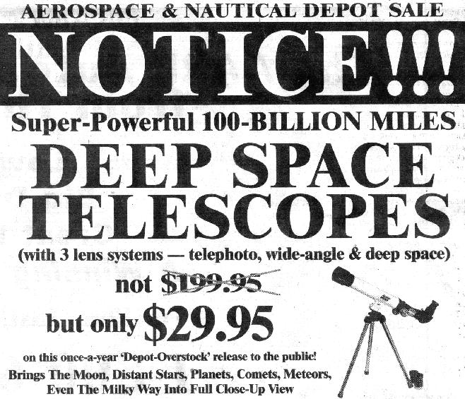 Bad telescope ad